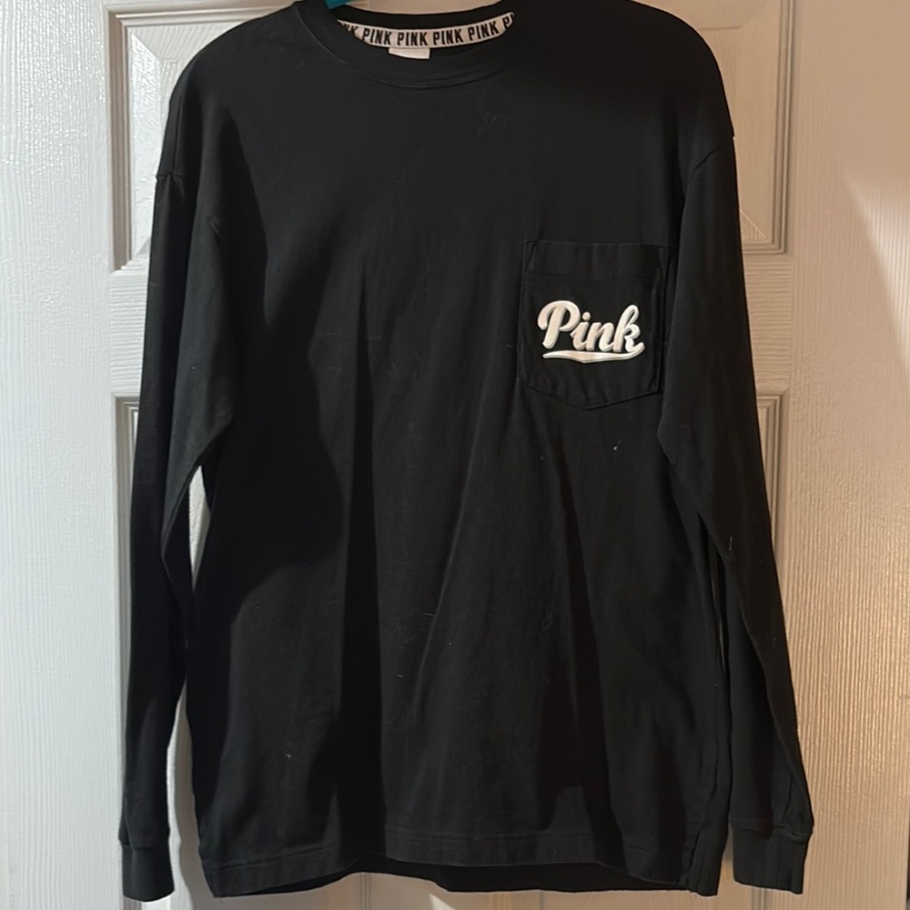 Victoria's Secret Black Top with Pink Accents